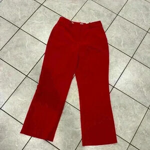 Elle Midrise Wide Leg Red Trousers Size 6 NWT